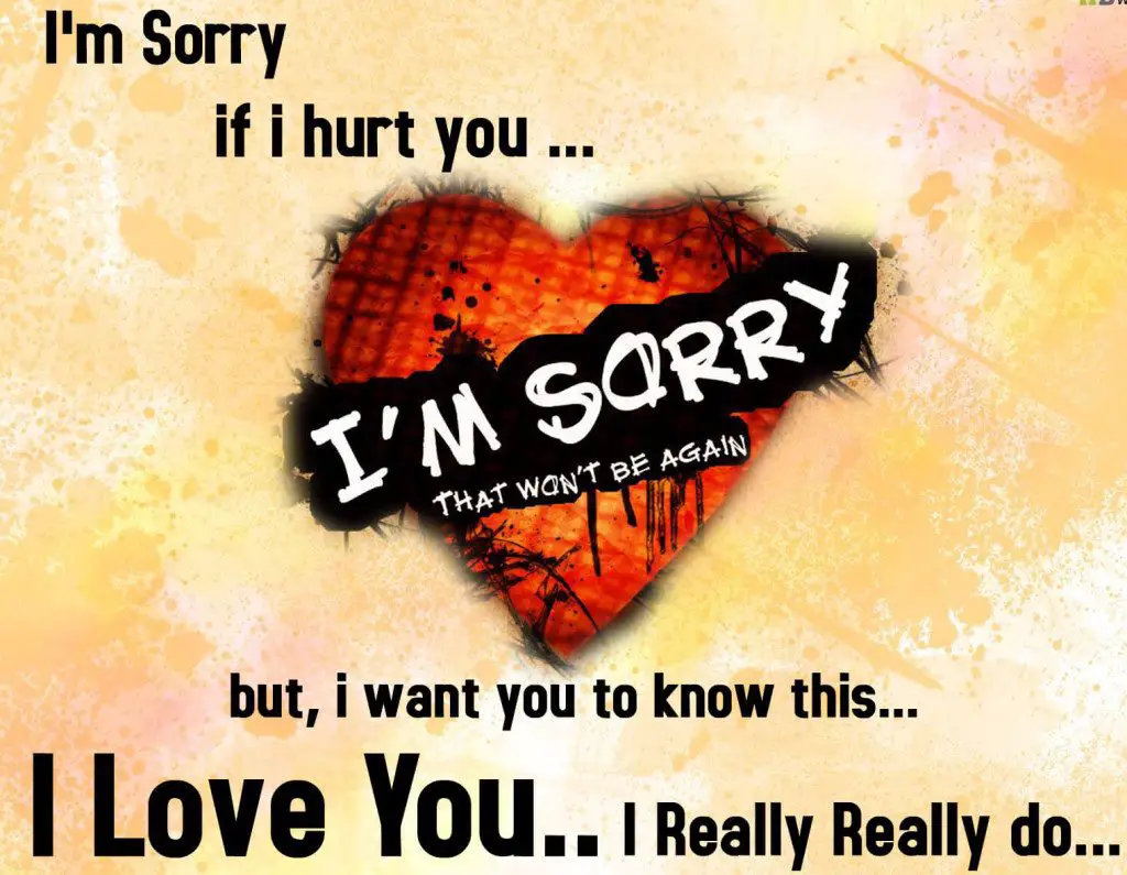 Messages text sorry love 50 Best
